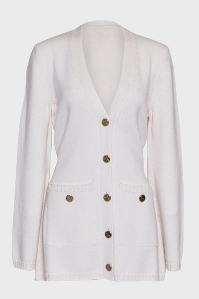 Temperley London Knit Suit Jacket White