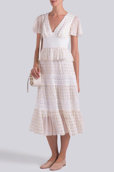 Temperley London Wondering Lace Dress White