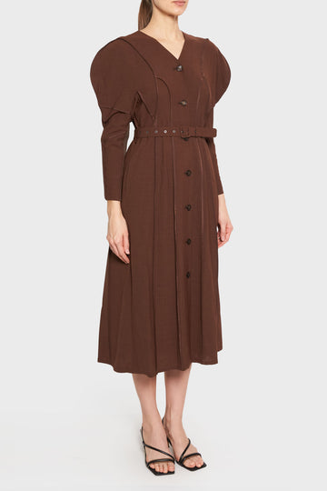 Wil Curve Sleeves Piping Dress | Akira Naka
