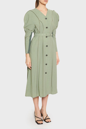 Wil Curve Sleeves Piping Dress | Akira Naka | BySymphony Wil Curve Sleeves Piping Dress | Akira Naka | BySymphony