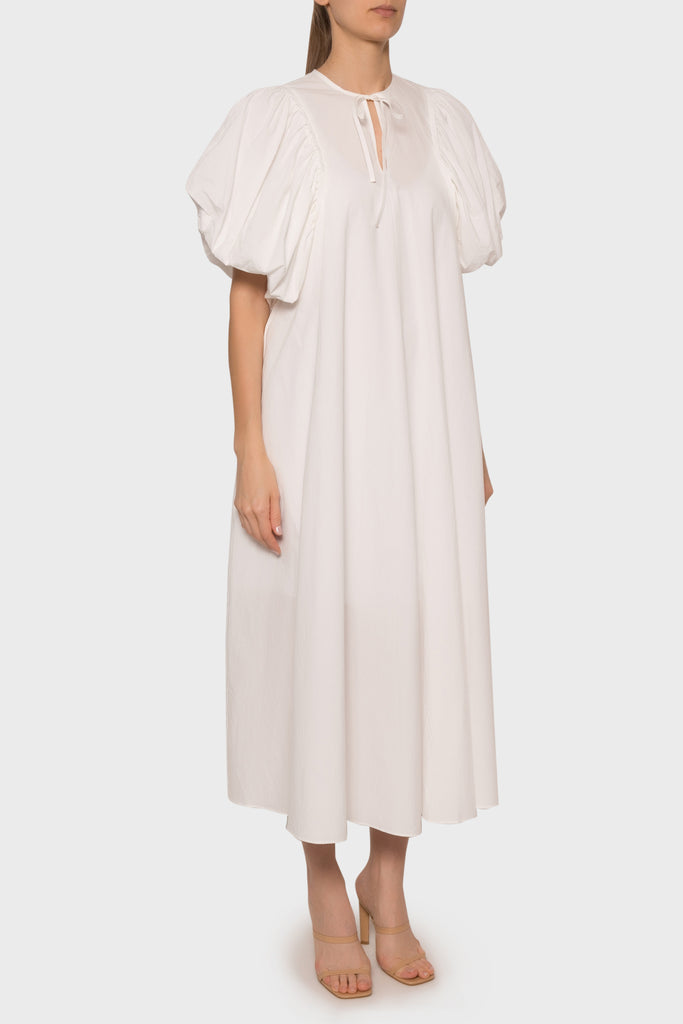 Cotton Ripple Volume Sleeve Maxi Dress | Enfold | BySymphony