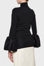 Turtleneck Blouse with Bell Cuffs