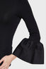 Turtleneck Blouse with Bell Cuffs