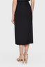 Button-Embellished Midi Skirt
