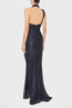 Halter Neck Midnight Pleated Dress