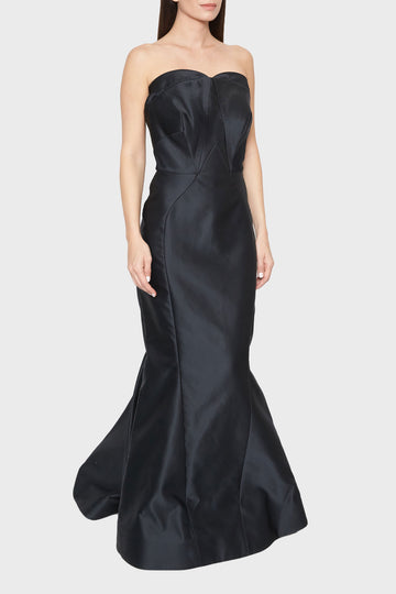 Zac Posen | Dresses | Zac Posen For Davids Bridal Black Corset Dress |  Poshmark