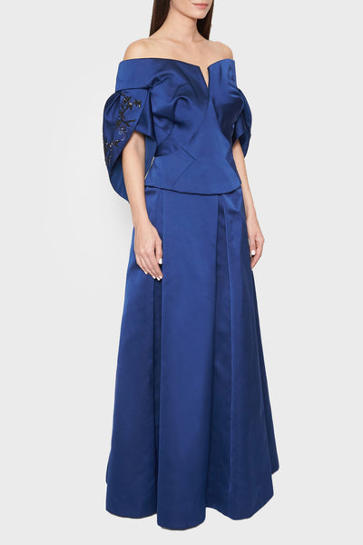 zac posen mermaid dress Zac Posen Silk Faille One-Shoulder Mermaid Gown