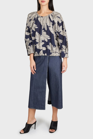 Zero + Maria Cornejo Luca Bubble Top Navy