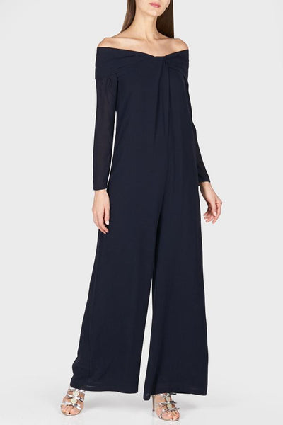 Mother Of Pearl Daisy Off-Shoulder Jumpsuit Navy