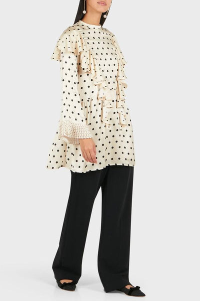 Mother Of Pearl India Polka Dot Tunic Dress White